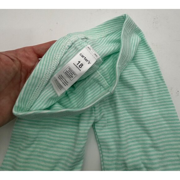 Carters Mint Green Striped Toddler Pajama Pants, 18M - Picture 4 of 6